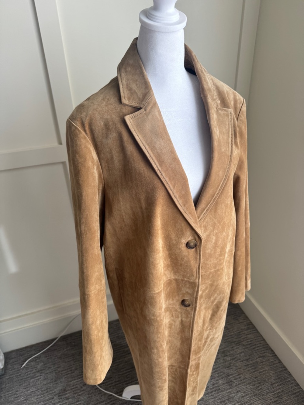 Zara Leather Collection Suede Coat in Tan - Picture 6 of 12